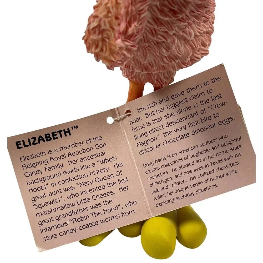 Vintage Pink Flamingo Bird Elizabeth 6.5" Bobblehead Tropical Funny Collectible - Picture 4 of 11